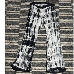 BILLABONG WOMENS SIZE SMALL Y2K TIE DYE BELL BOTTOM PANTS
